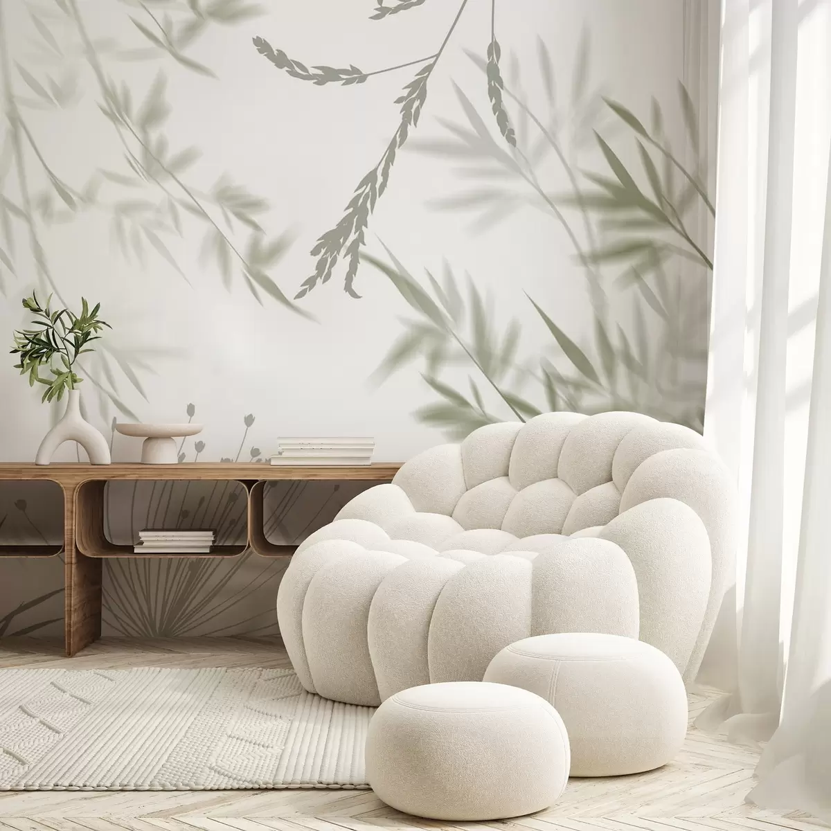 Fototapety Siluety listov w04850