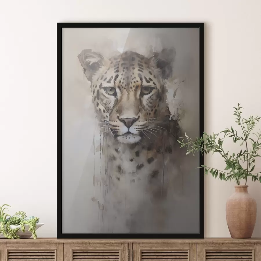 Fototapety Maľba imitácia leoparda f46434
