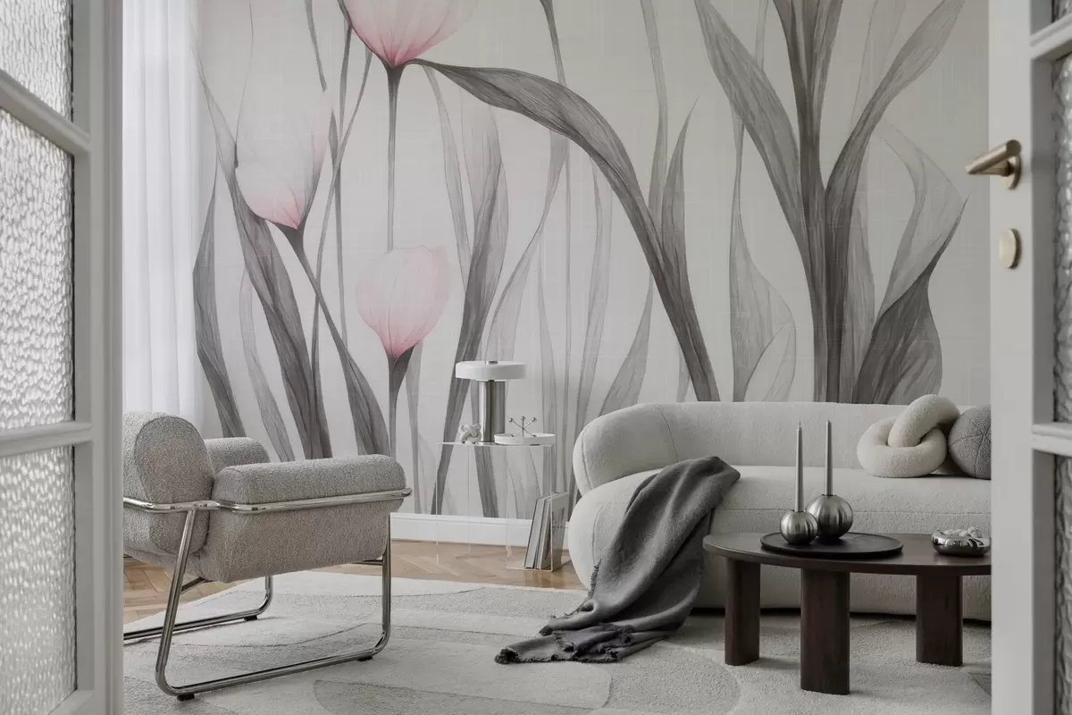 Fototapety Krehké priehľadné tulipány w04831v1 - Uwalls.sk Fototapety Krehké priehľadné tulipány w04831v1