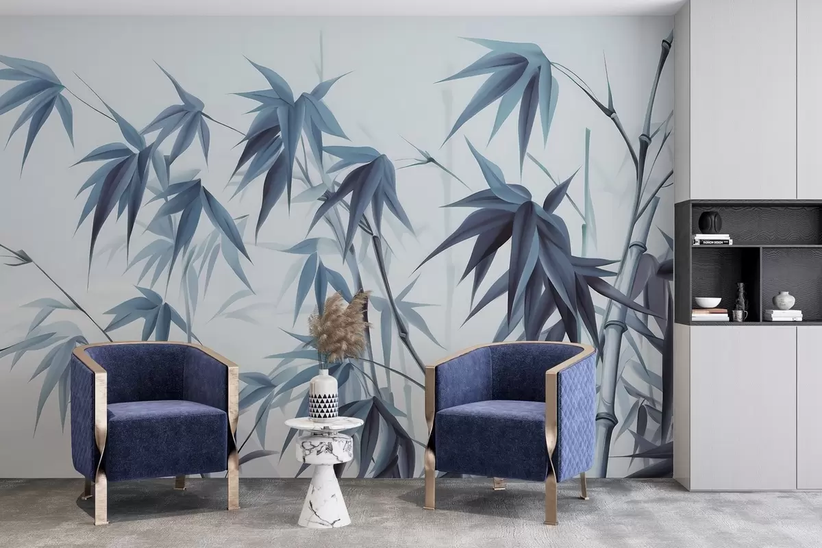 Fototapety Bambus na svetlom akvarelovom pozadí w04834v2 - Uwalls.sk Fototapety Bambus na svetlom akvarelovom pozadí w04834v2