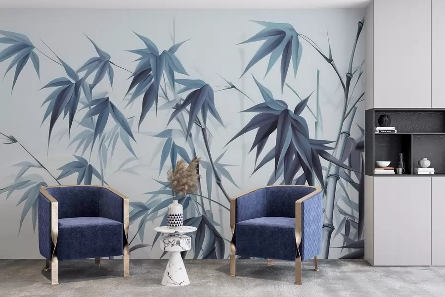 Fototapety Bambus na svetlom akvarelovom pozadí w04834v2 - Uwalls.sk Fototapety Bambus na svetlom akvarelovom pozadí w04834v2