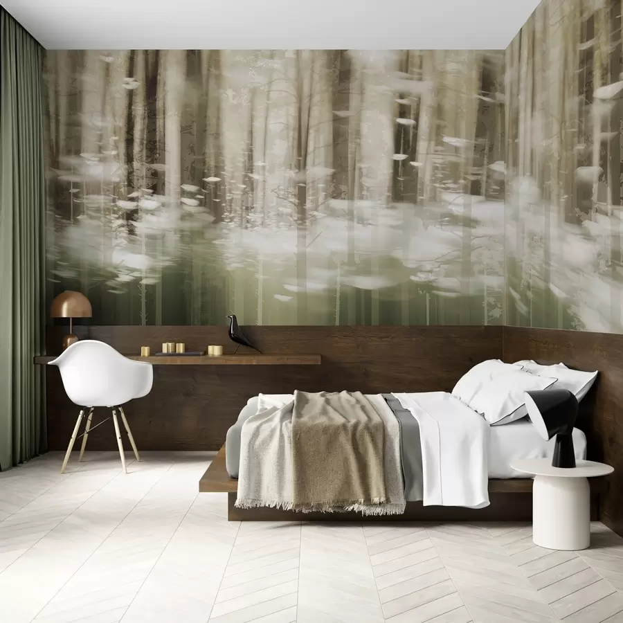 Fototapety Štylizované kmene stromov v pastelových farbách w04844