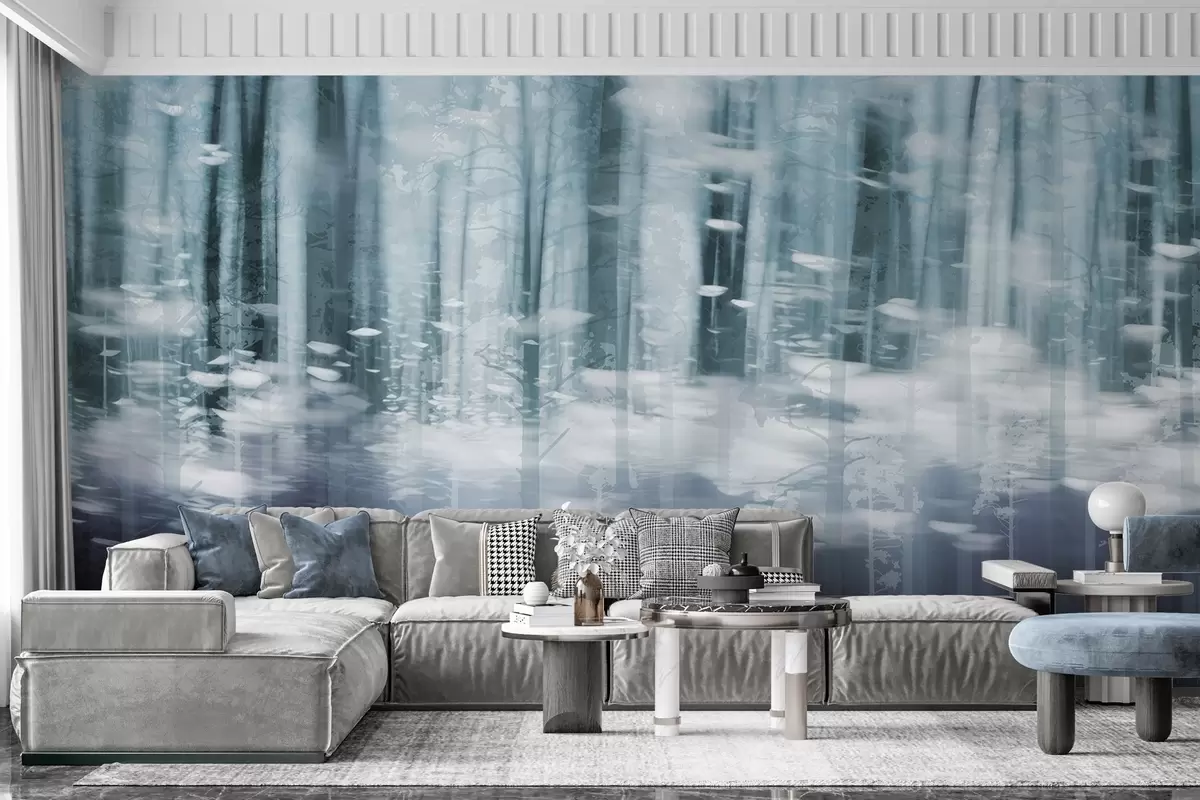 Fototapety Štylizované kmene stromov v pastelových farbách w04844v1