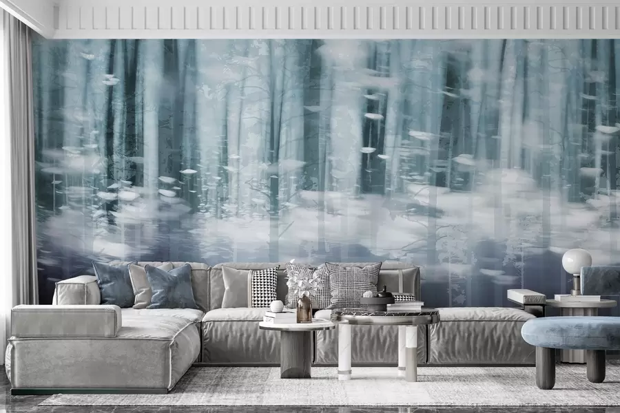 Fototapety Štylizované kmene stromov v pastelových farbách w04844v1