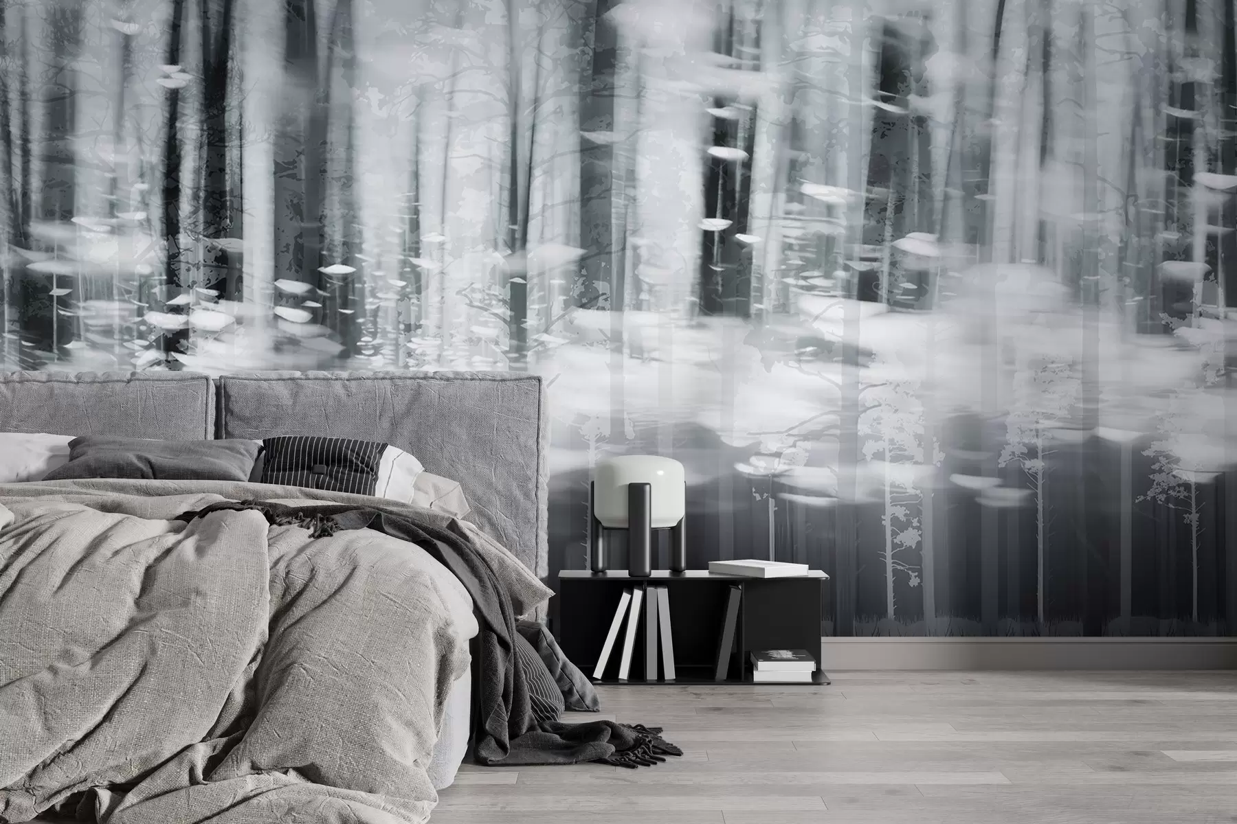 Fototapety Štylizované kmene stromov v pastelových farbách w04844v2