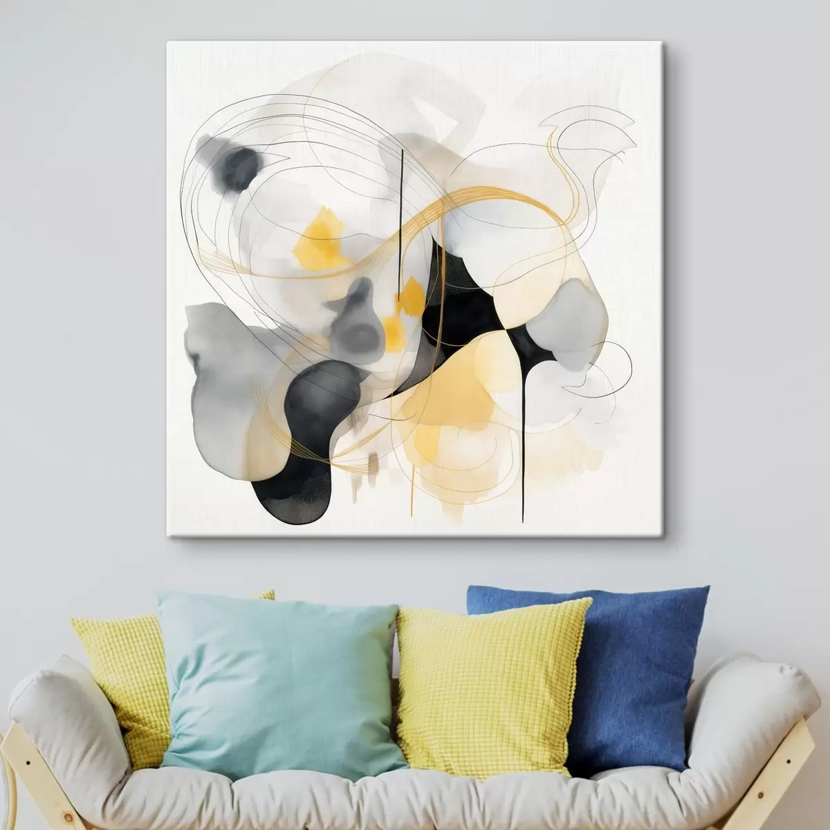 Obraz Chaotické línie a škvrny v modernom štýle s46335 zakúpiť Slovensko - Uwalls.se Obraz Chaotické línie a škvrny v modernom štýle s46335