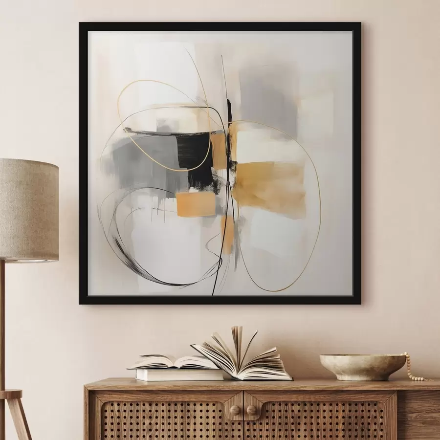 Fototapety Abstraktné línie a formy v olejovom štýle f46322