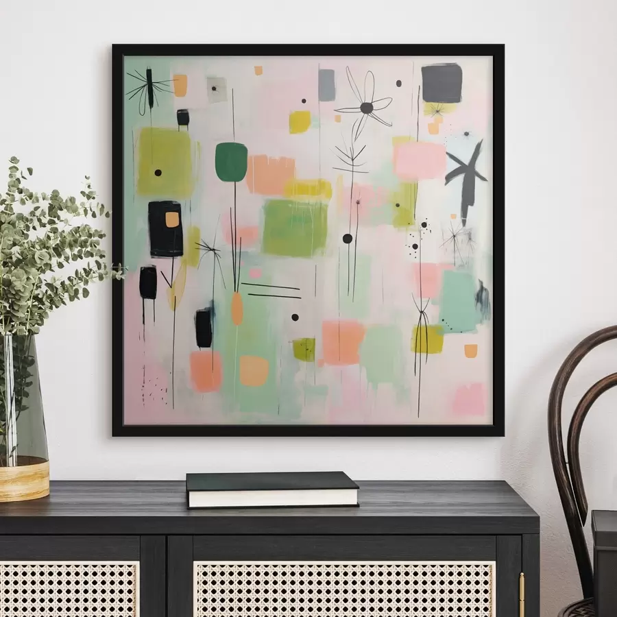 Fototapety Abstraktné kvety, ľahká kompozícia v olejovom štýle f46325