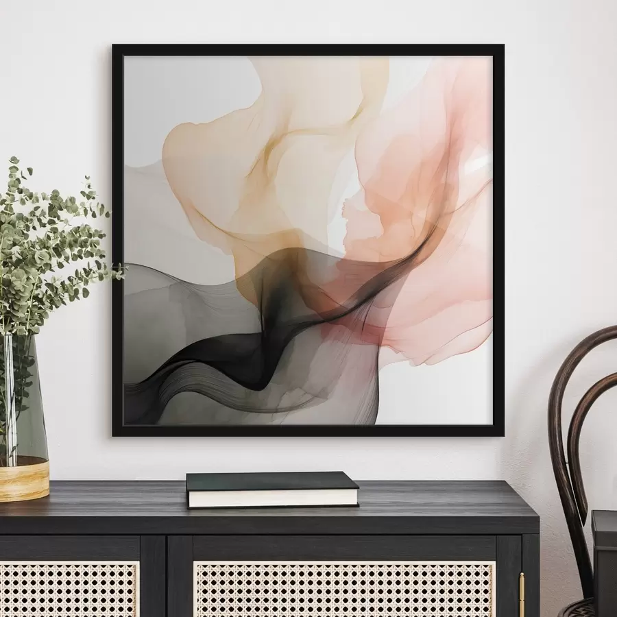 Fototapety Koralová a sivá farba v jemnom štýle f46333