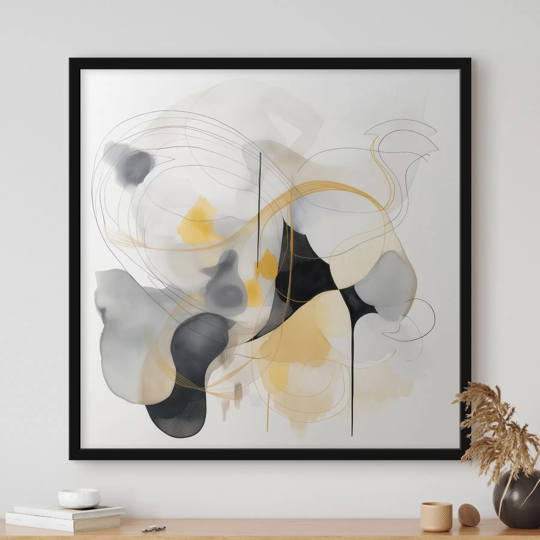 Fototapety Chaotické línie a škvrny v modernom štýle f46335