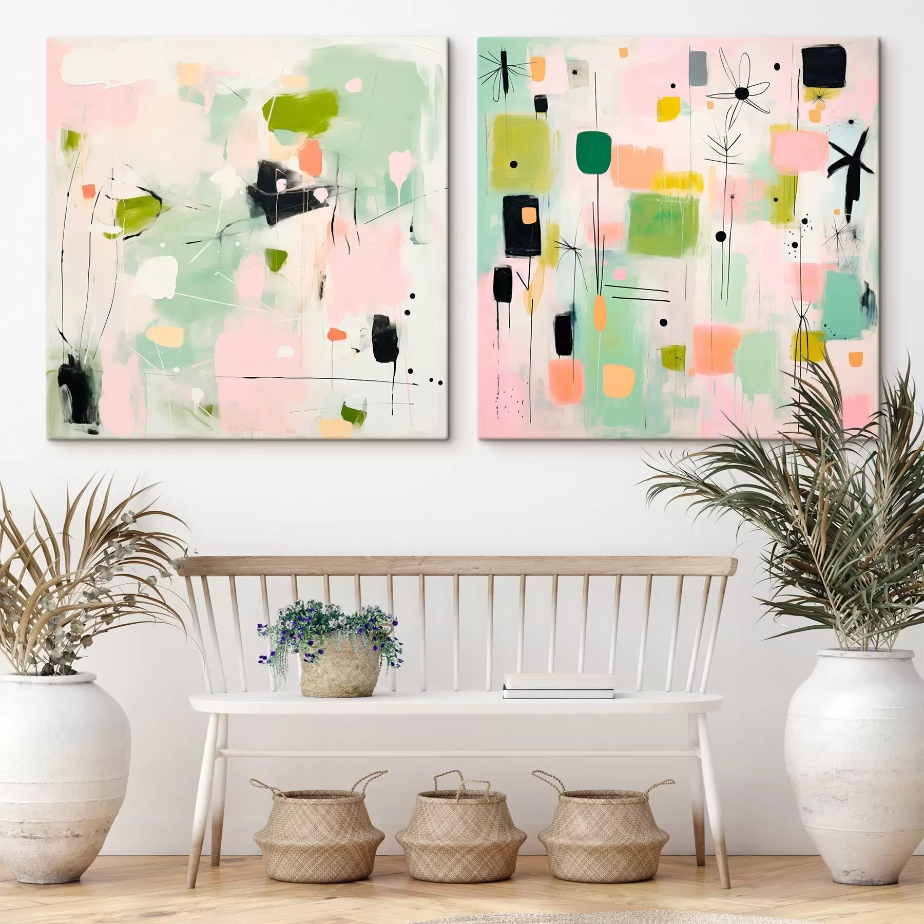 Obraz Kvetinové motívy v modernom štýle m00900