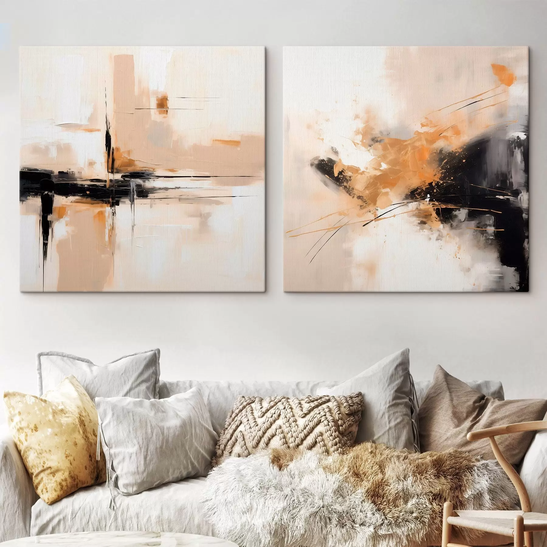 Obraz Geometria a výraz v olejovom štýle m00901