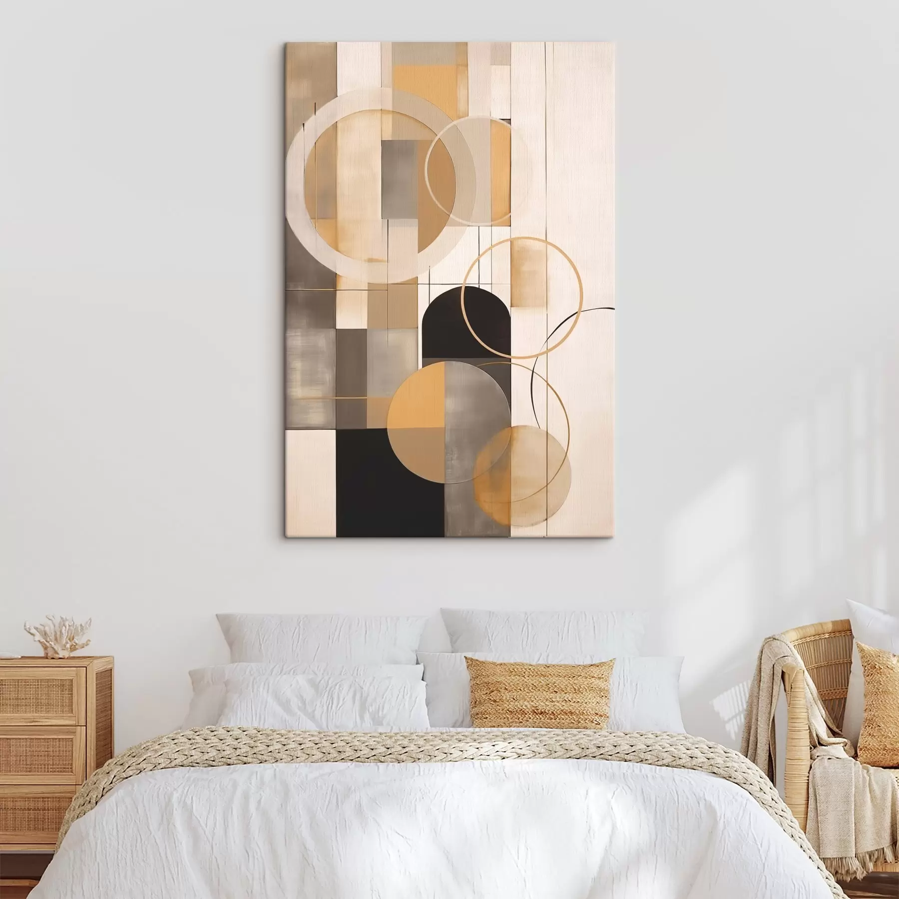 Obraz Geometrická abstrakcia s kruhmi s46359