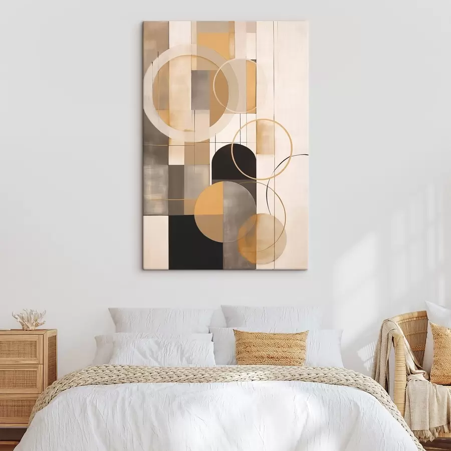 Obraz Geometrická abstrakcia s kruhmi s46359