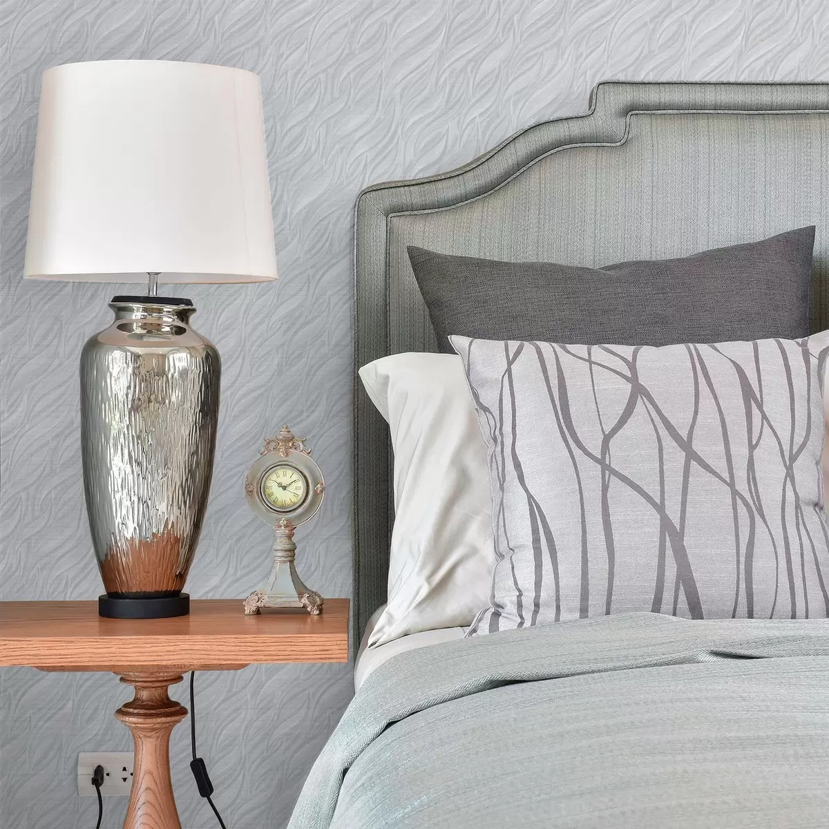 Tapety Textúrované vlny, chladná modro-sivá farba a00688v3