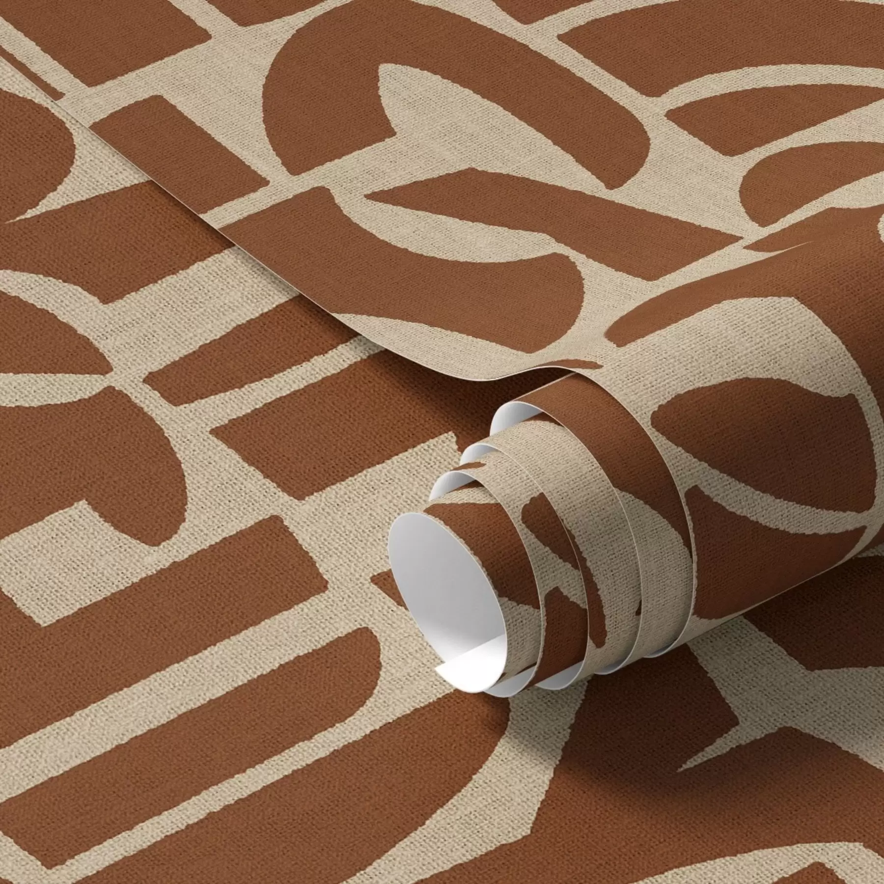 Fototapety Terakotové geometrické tvary na ľane a00774