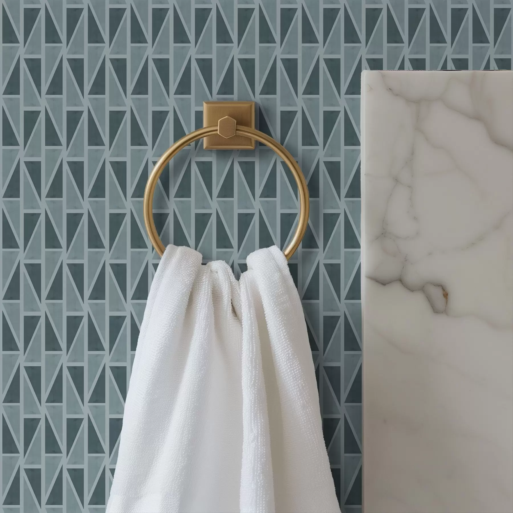 Fototapety Modrozelená sklenená mriežka s diagonálnymi výstuhami a00902