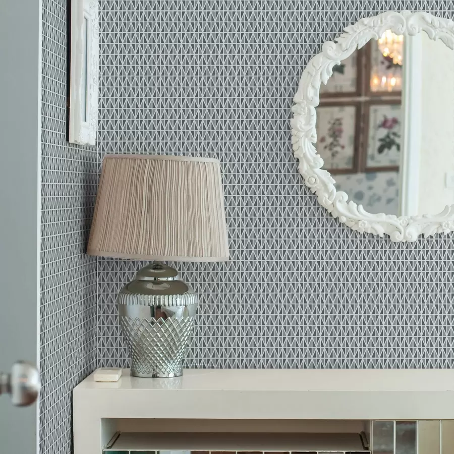 Fototapety Jemná biela diamantová mriežka na tlmenom tyrkysovom pozadí a00903