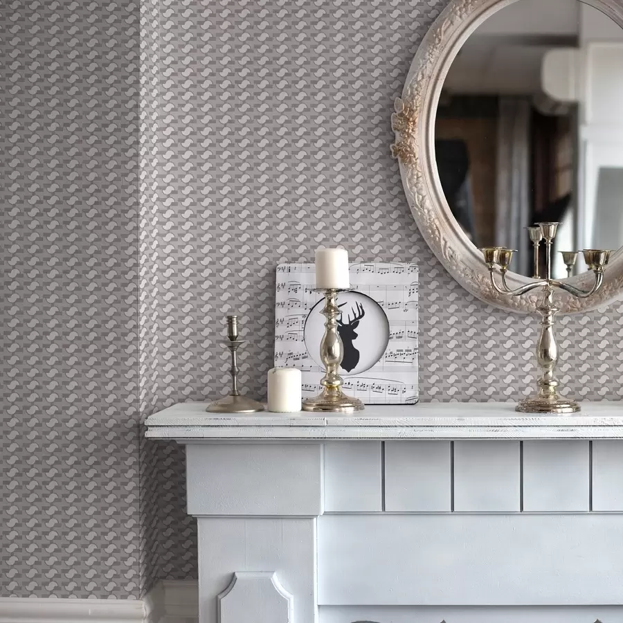 Fototapety Modulárne dlaždice v odtieni fialovej s prepojenými polkruhmi a00915