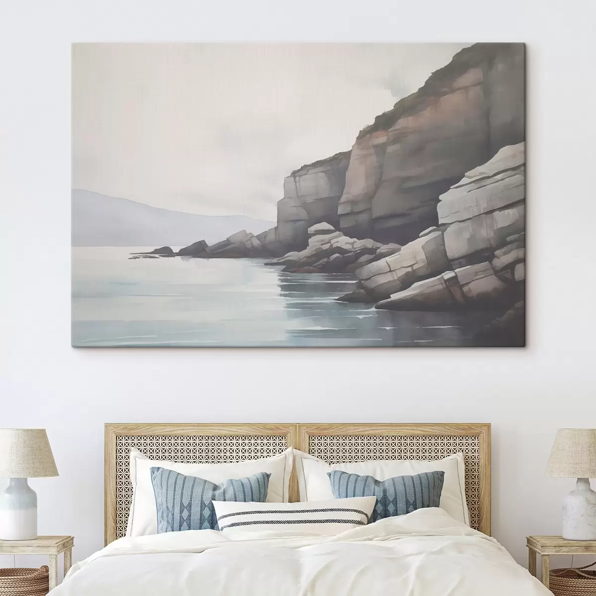 Obraz Skalnaté pobrežie v hmle s46464