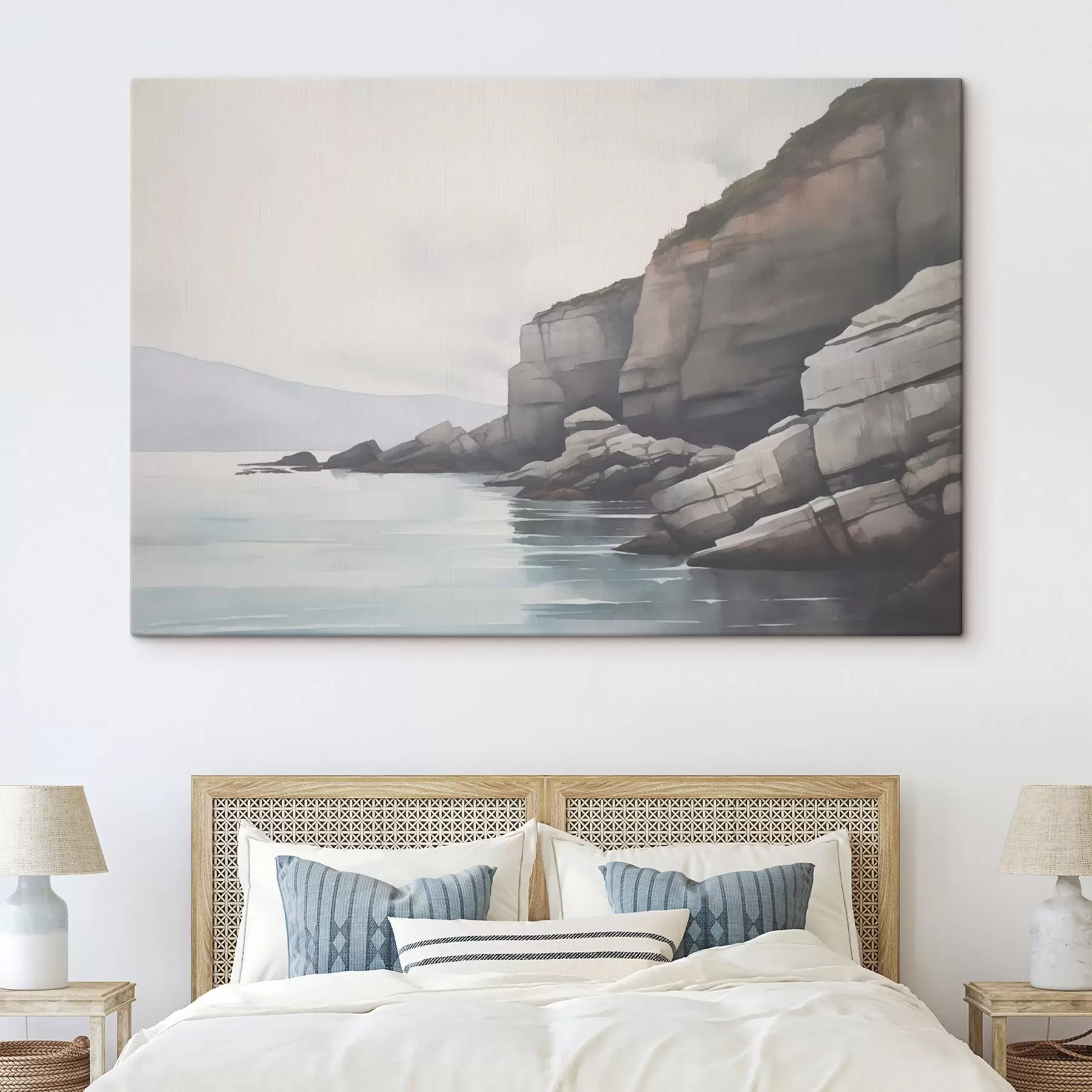 Obraz Skalnaté pobrežie v hmle s46464