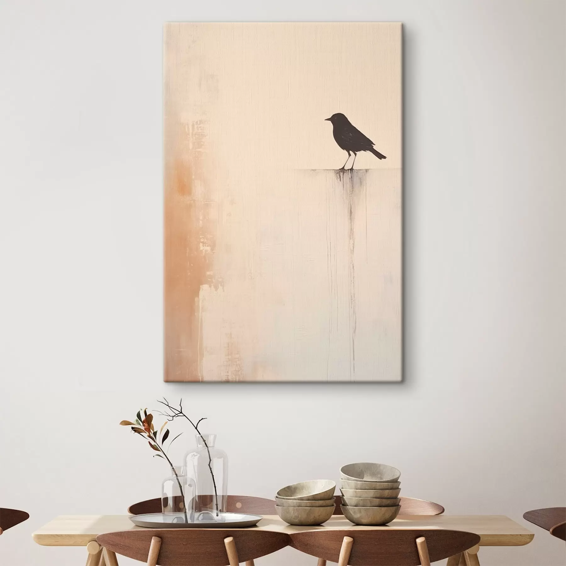 Obraz Silueta vtáka. Abstraktný minimalizmus s46466