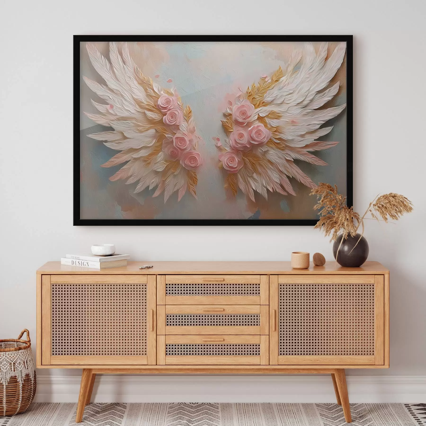 Fototapety Krídla so žltou a ružovou farbou f46551