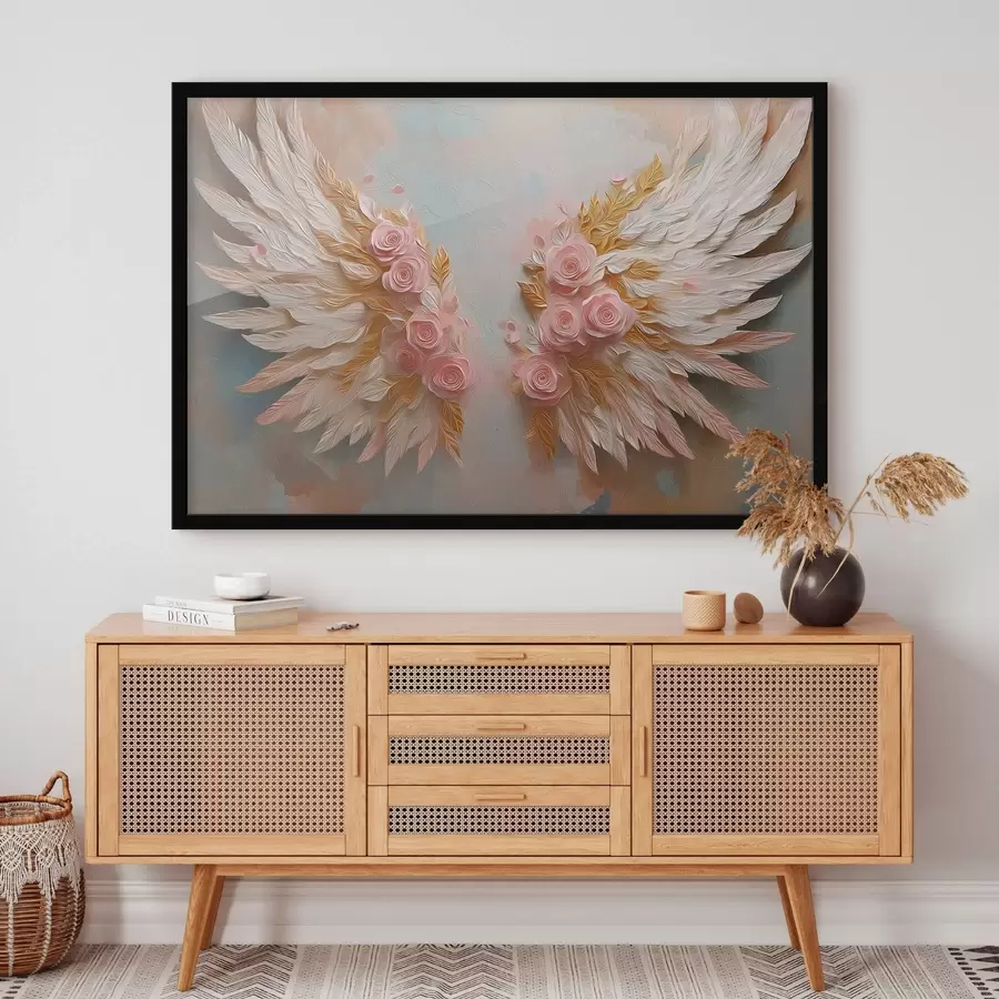 Fototapety Krídla so žltou a ružovou farbou f46551