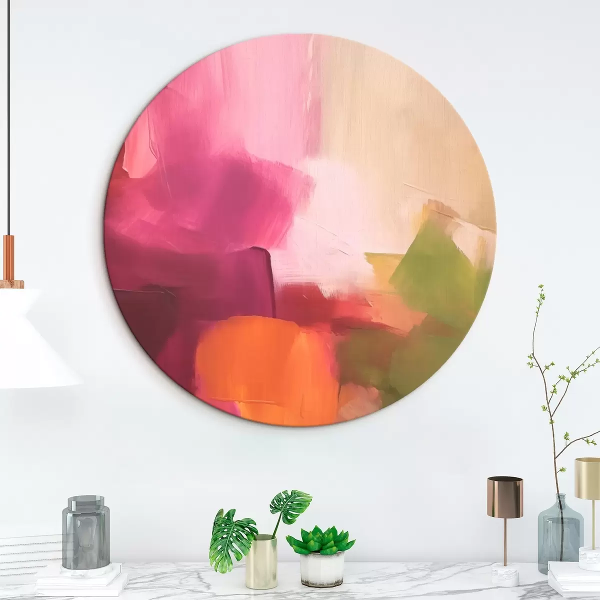 Okrúhle obrazy Abstraktná maľba r46460