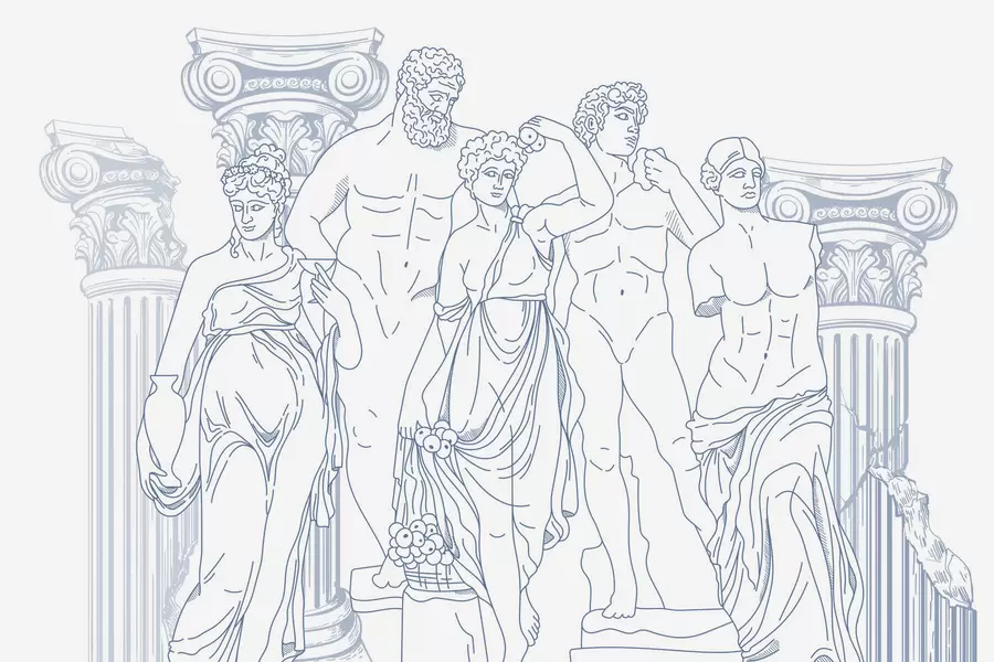 Fototapety Starovekí ľudia a stĺpy w04865