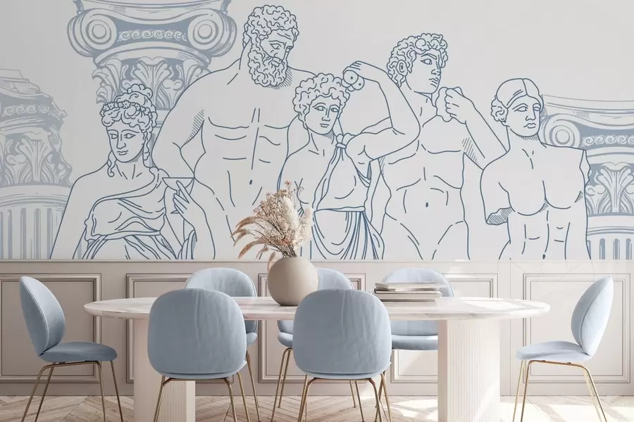 Fototapety Starovekí ľudia a stĺpy w04865