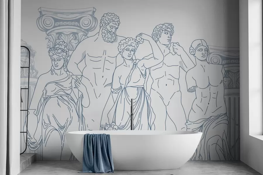 Fototapety Starovekí ľudia a stĺpy w04865