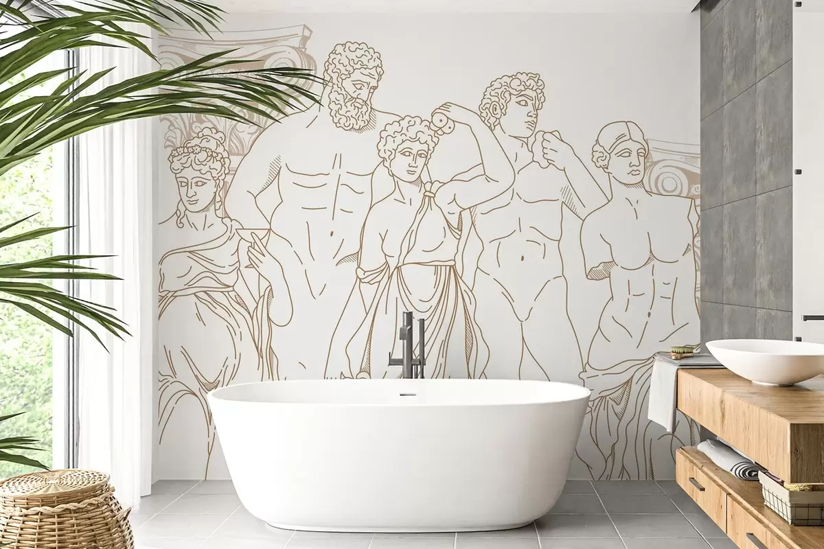 Fototapety Starovekí ľudia a stĺpy w04865v1