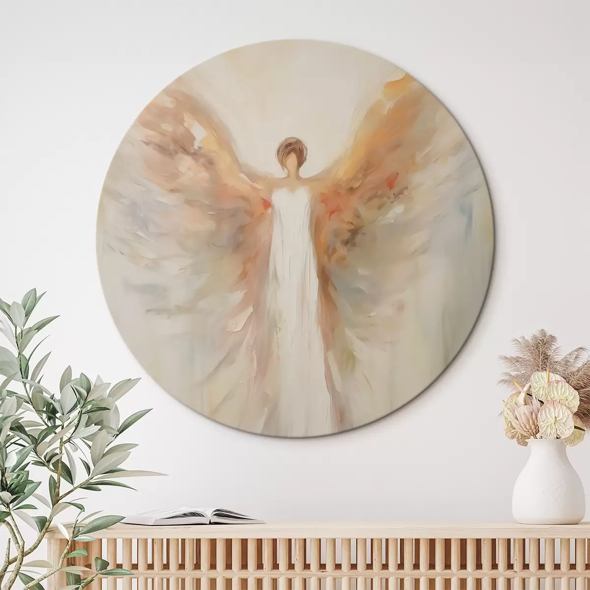 Okrúhle obrazy Abstraktný anjel r46568