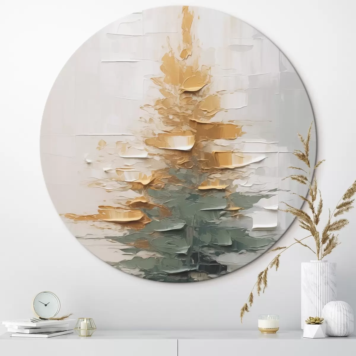 Okrúhle obrazy Abstraktný smrek r46570