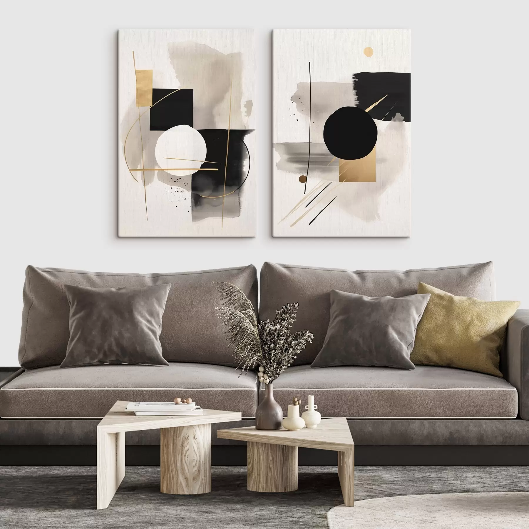 Obraz Abstrakcie s tvarmi m00940