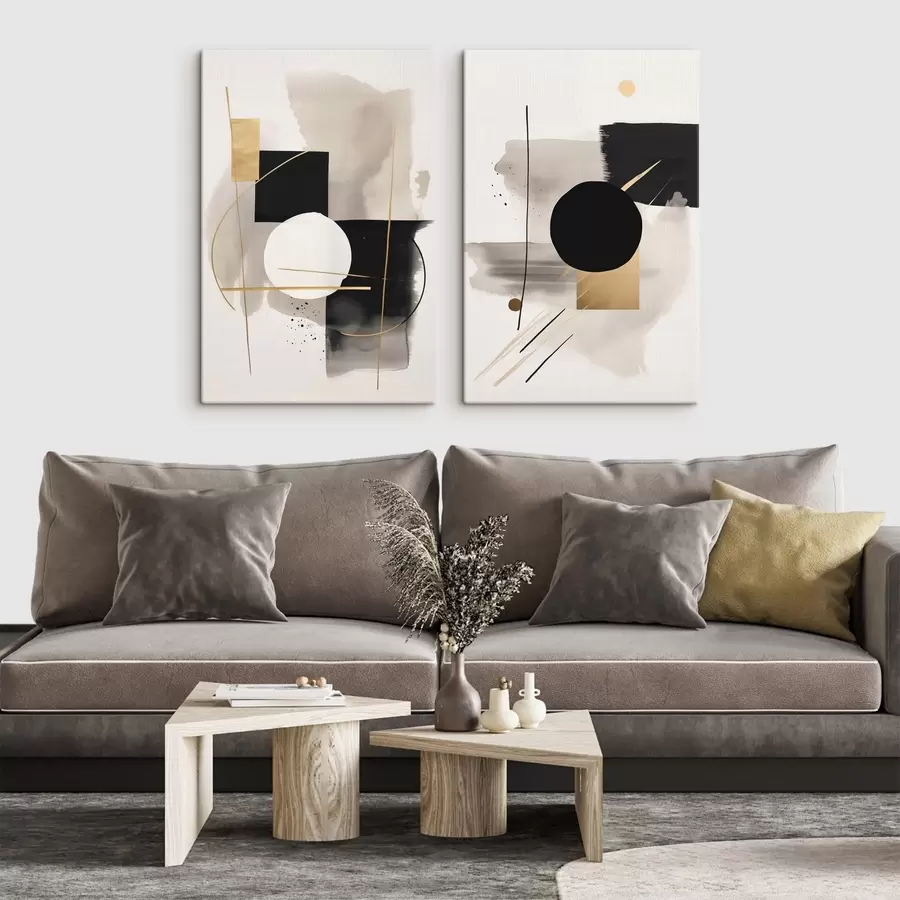 Obraz Abstrakcie s tvarmi m00940