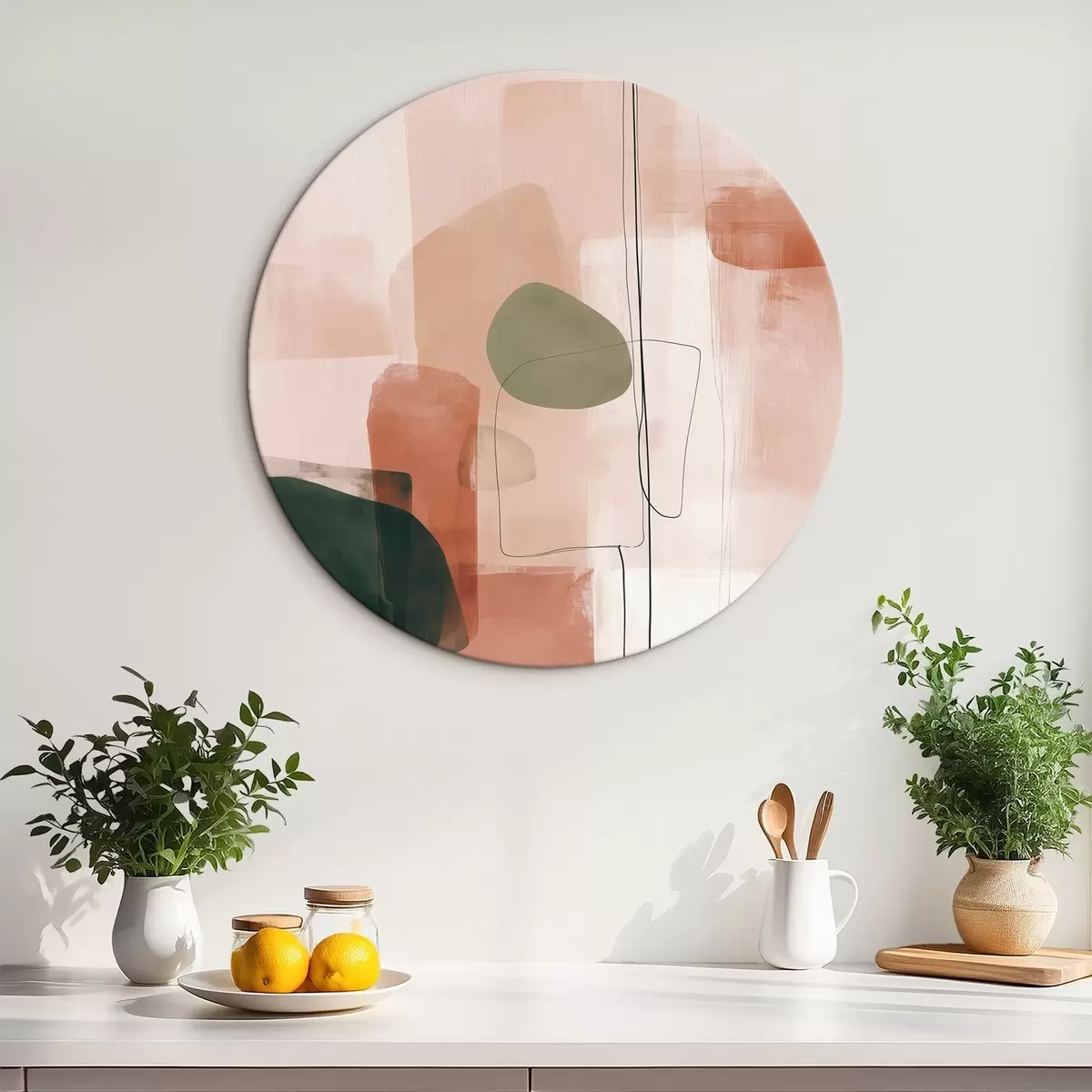 Okrúhle obrazy Abstrakcia r46575