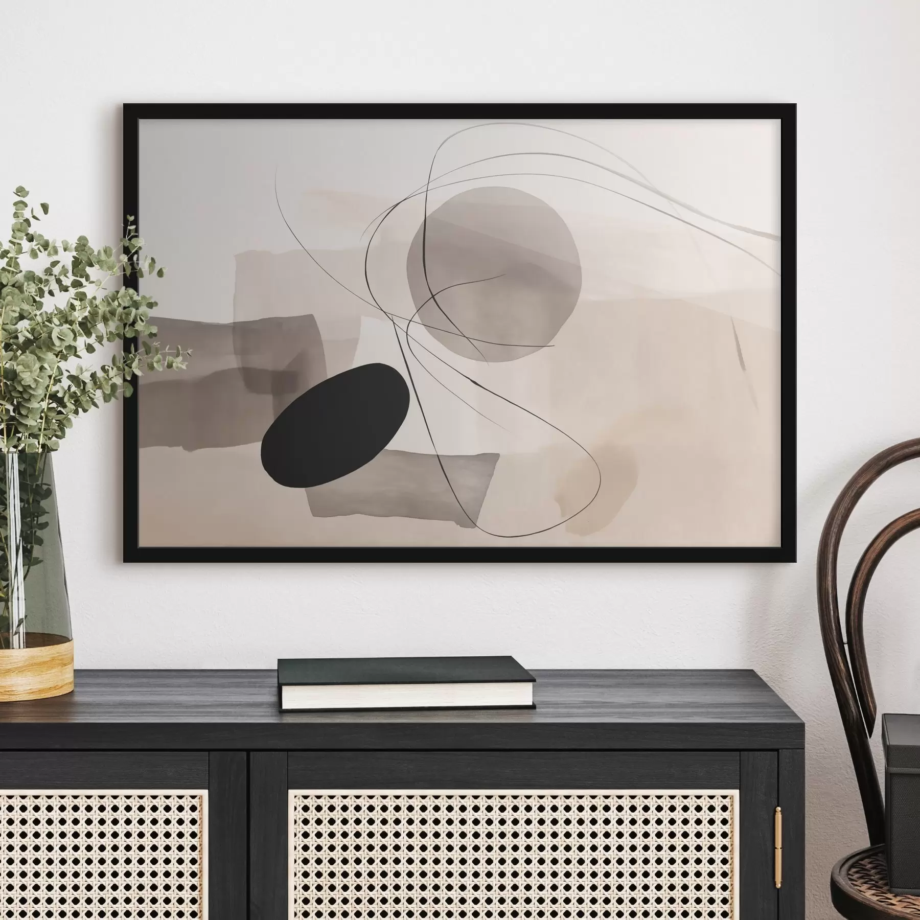 Fototapety Abstraktné tvary s čiarami f46455