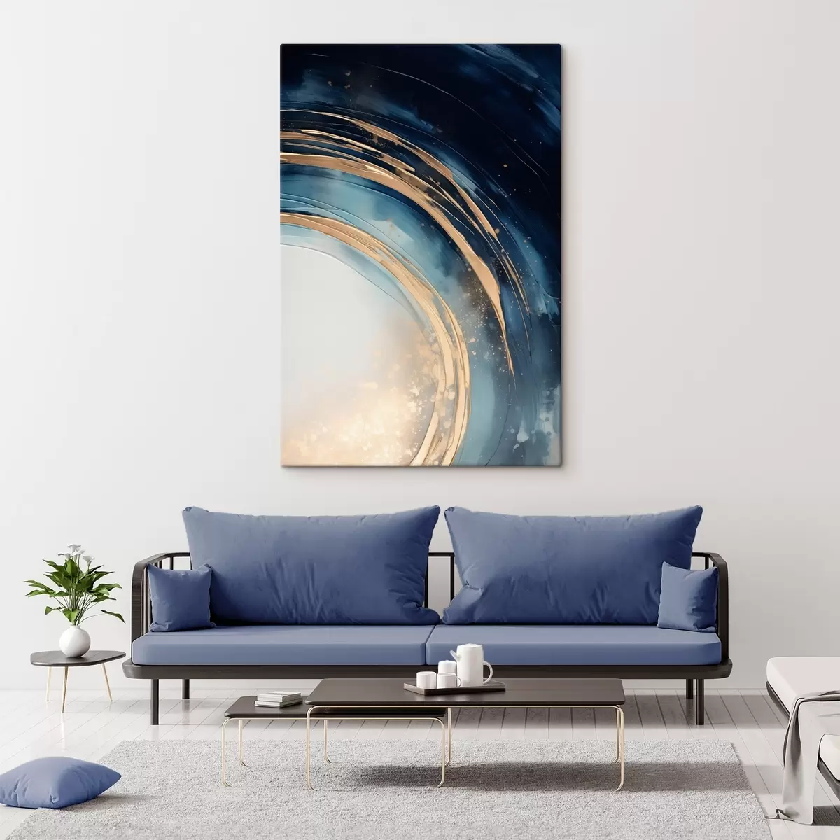 Obraz Úzke vrstvené prstence nad bledým horizontom s46489