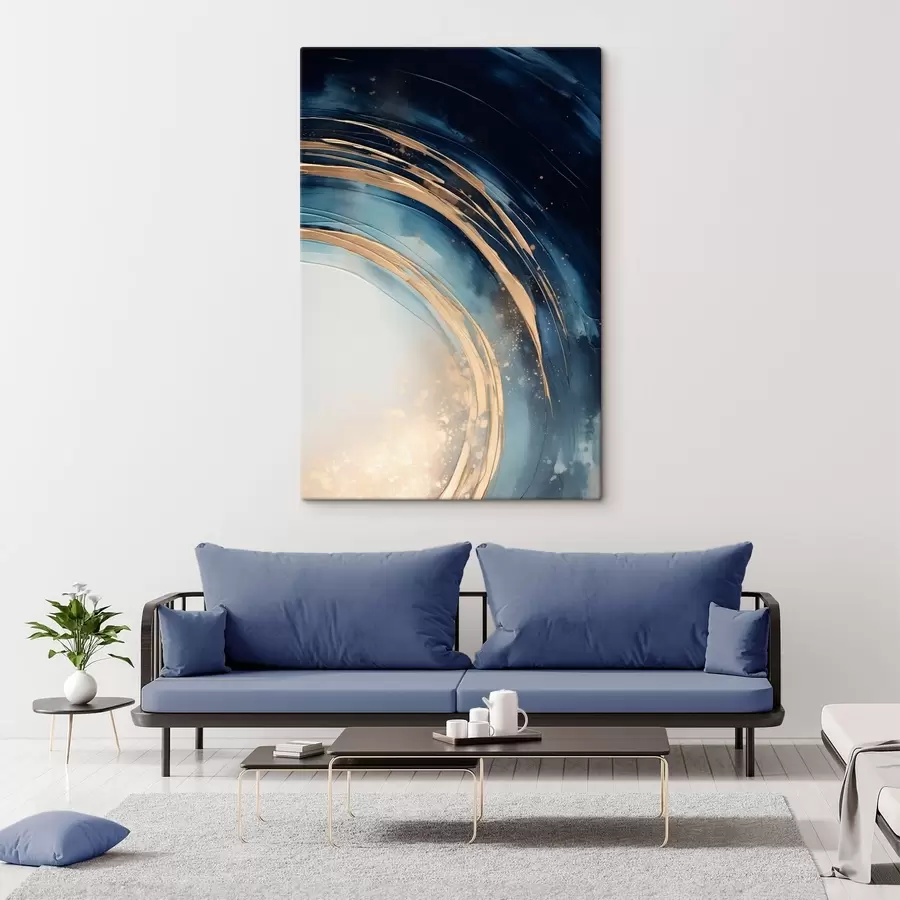 Obraz Úzke vrstvené prstence nad bledým horizontom s46489