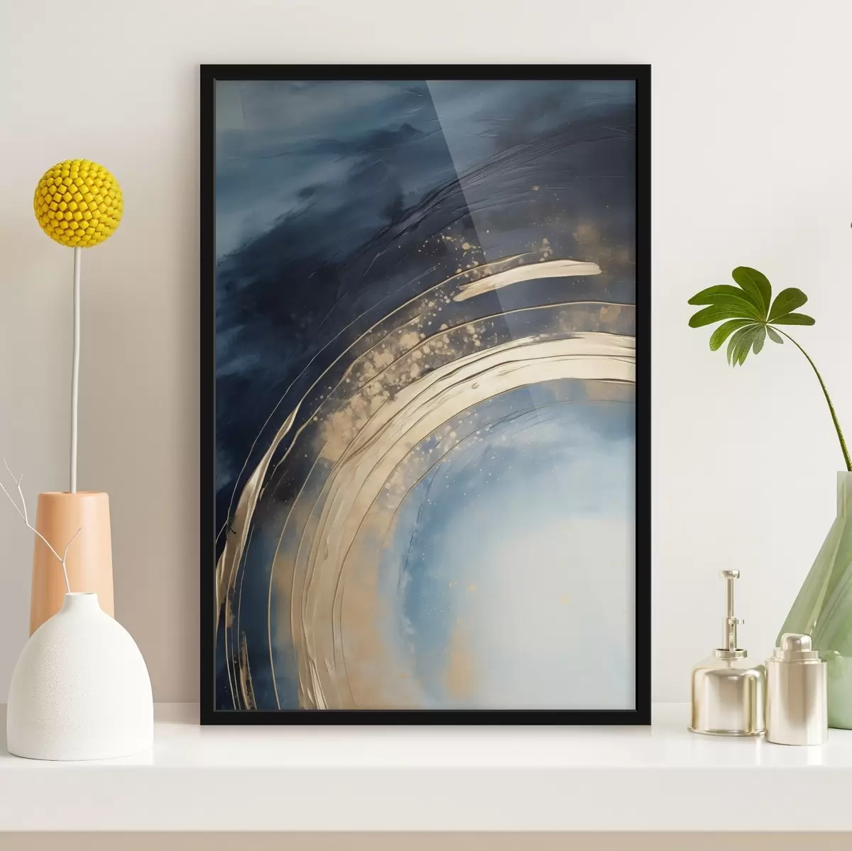 Plagáty Rozsiahly prsteň so svetlým stredom a škvrnitou glazúrou f46488