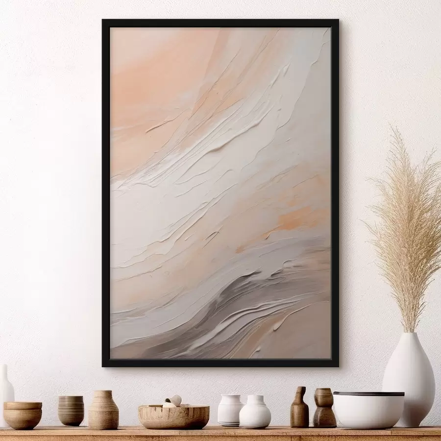 Fototapety Textúrovaná omietka v teplých béžových odtieňoch s jemnou šedou farbou f46511