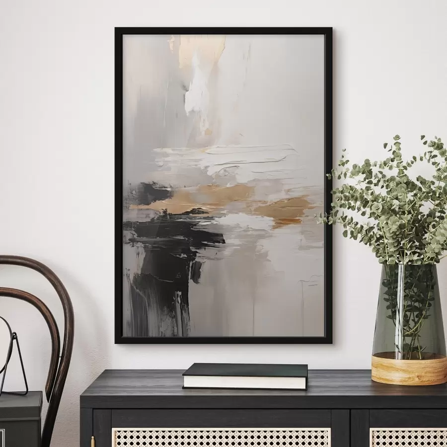 Fototapety Nude-tónované ťahy s kontrastnou čiernou a okrovou vrstvou f46544