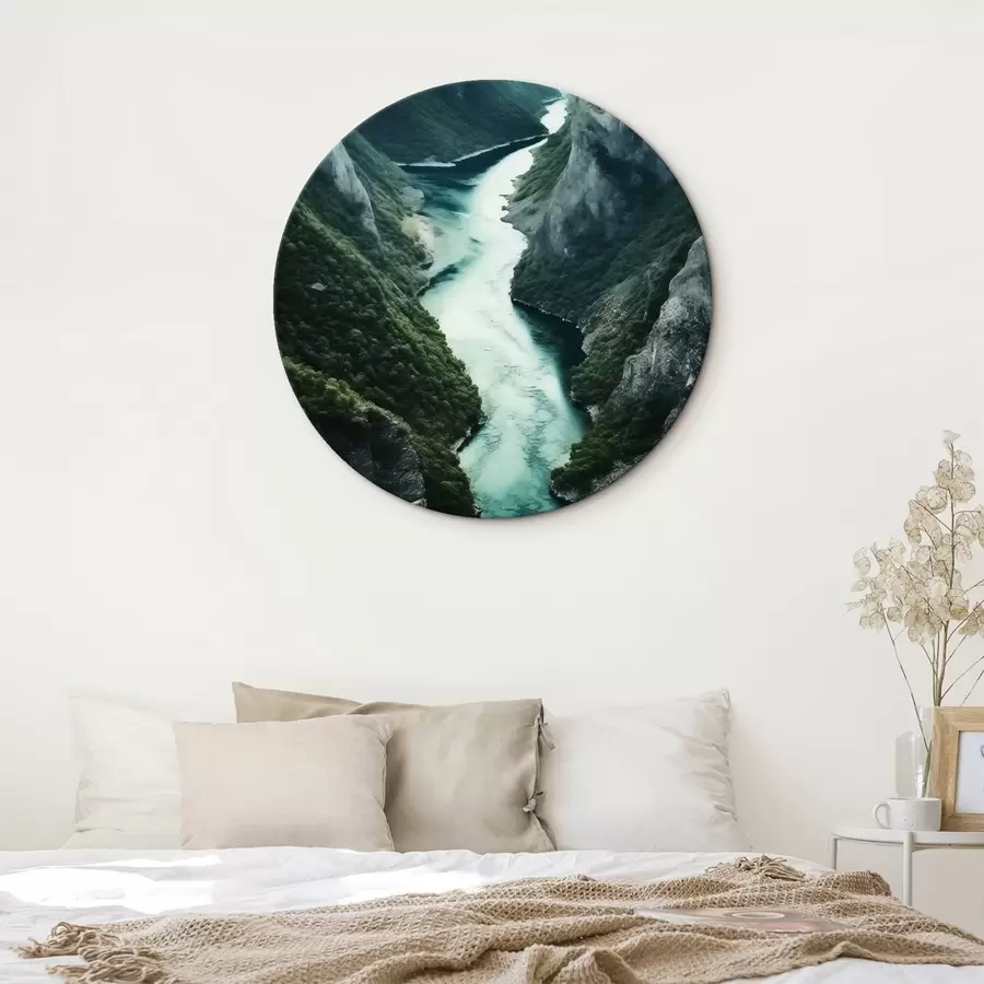 Obraz Úzka roklina s tyrkysovým prúdom zhora r46522