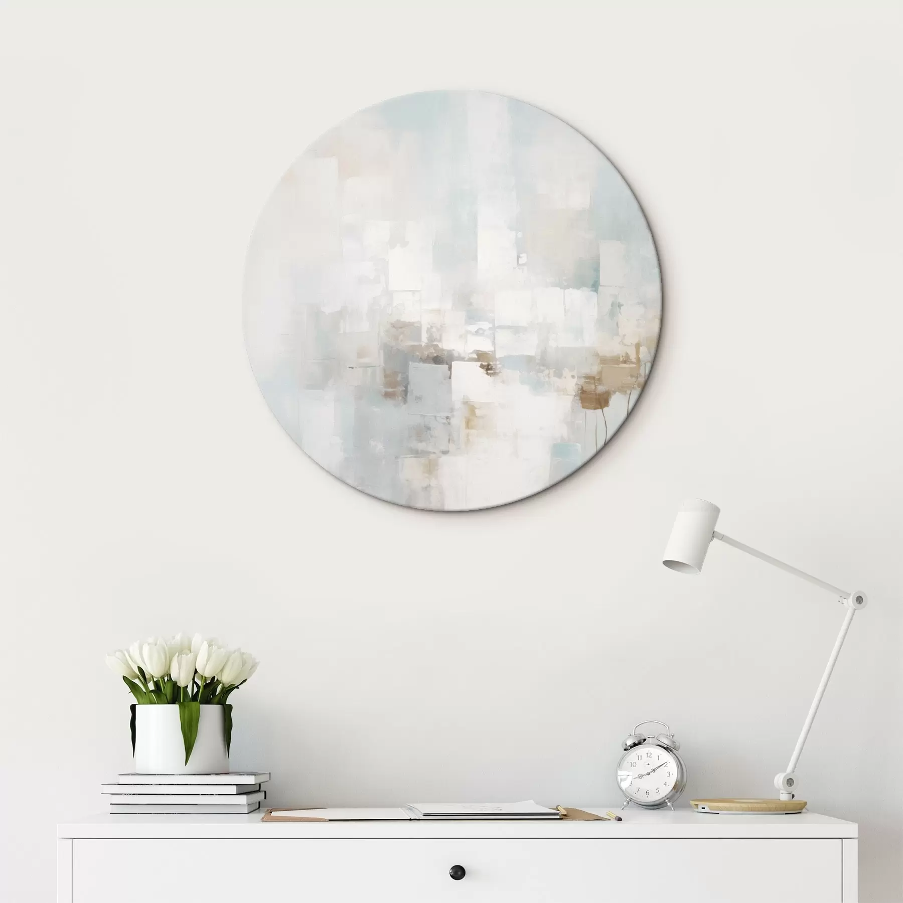 Obraz Svetlé pastelové bloky: modrá, béžová, biela r46546