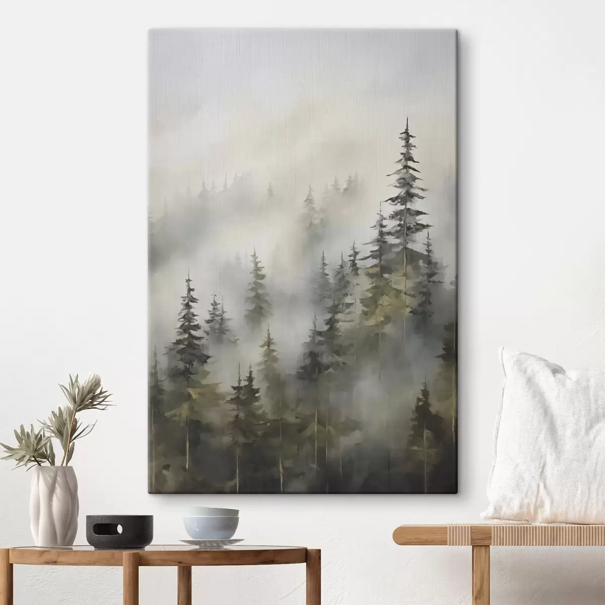 Obraz Les v hmle imitácia maľby s46671