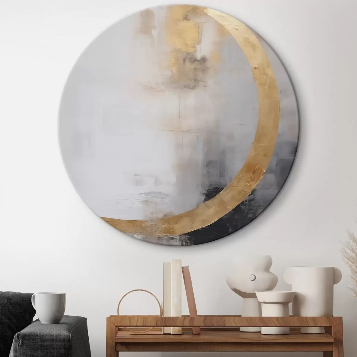 Okrúhle obrazy Abstrakcia imitácia maľby r46675