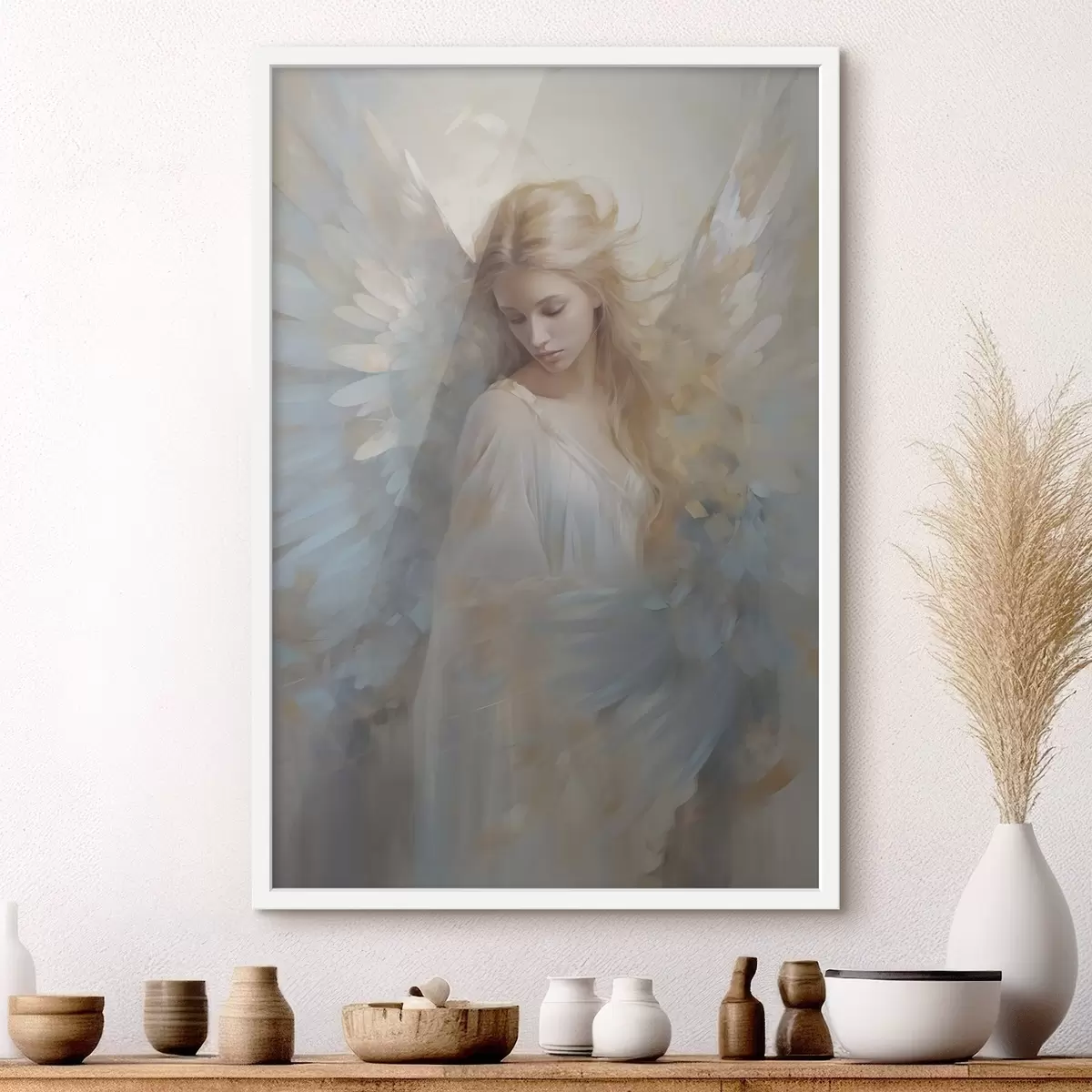 Plagáty Imitácia abstraktnej maľby anjela f46682