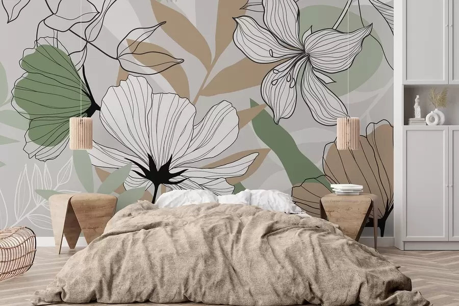 Fototapety Abstraktné rastliny a kvety w04898v2